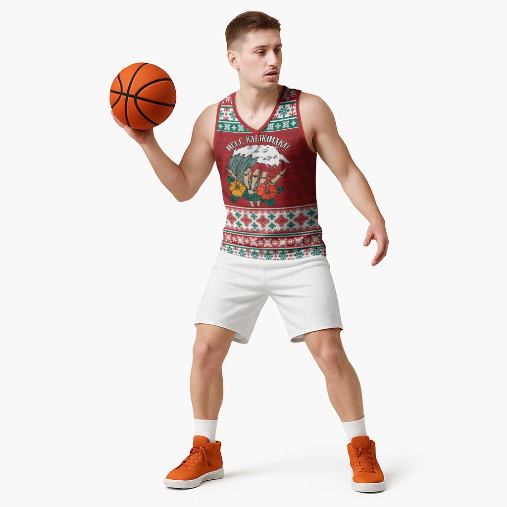 Shaka Sign Skull Mele Kalikimaka Personalized Basketball Jersey Hawaiian Quilt Pattern LT9 - Polynesian Pride