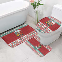 Shaka Sign Skull Mele Kalikimaka Personalized Bathroom Set Hawaiian Quilt Pattern LT9 - Polynesian Pride