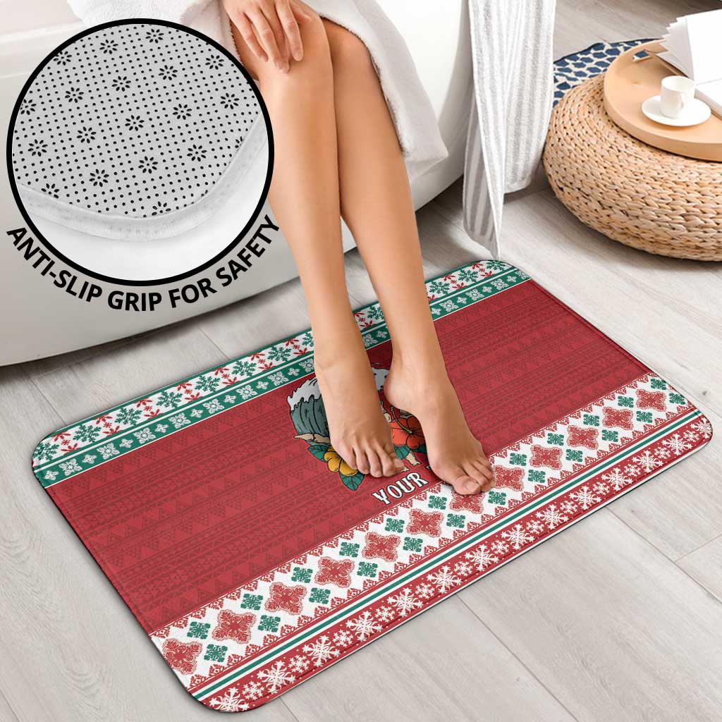 Shaka Sign Skull Mele Kalikimaka Personalized Bathroom Set Hawaiian Quilt Pattern LT9 - Polynesian Pride
