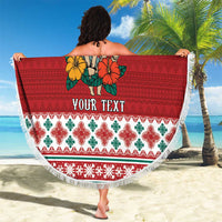 Shaka Sign Skull Mele Kalikimaka Personalized Beach Blanket Hawaiian Quilt Pattern LT9 - Polynesian Pride