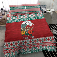 Shaka Sign Skull Mele Kalikimaka Personalized Bedding Set Hawaiian Quilt Pattern LT9 - Polynesian Pride