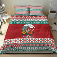 Shaka Sign Skull Mele Kalikimaka Personalized Bedding Set Hawaiian Quilt Pattern LT9 - Polynesian Pride