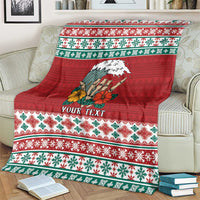 Shaka Sign Skull Mele Kalikimaka Personalized Blanket Hawaiian Quilt Pattern LT9 - Polynesian Pride