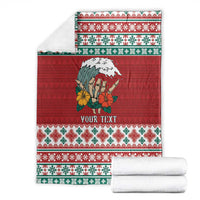 Shaka Sign Skull Mele Kalikimaka Personalized Blanket Hawaiian Quilt Pattern LT9 - Polynesian Pride