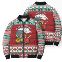 Shaka Sign Skull Mele Kalikimaka Personalized Bomber Puffer Jacket Hawaiian Quilt Pattern LT9 - Polynesian Pride