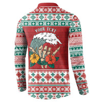 Shaka Sign Skull Mele Kalikimaka Personalized Button Sweatshirt Hawaiian Quilt Pattern LT9 - Polynesian Pride
