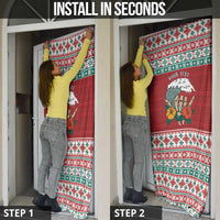 Shaka Sign Skull Mele Kalikimaka Personalized Door Cover Hawaiian Quilt Pattern LT9 - Polynesian Pride