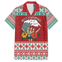 Shaka Sign Skull Mele Kalikimaka Personalized Hawaiian Shirt Hawaiian Quilt Pattern LT9 Red - Polynesian Pride