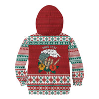 Shaka Sign Skull Mele Kalikimaka Personalized Kid Hoodie Hawaiian Quilt Pattern LT9 - Polynesian Pride
