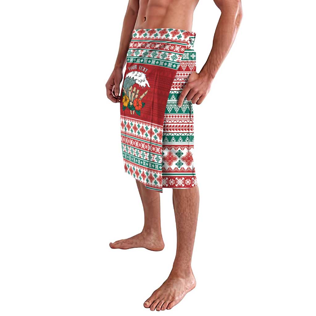Shaka Sign Skull Mele Kalikimaka Personalized Lavalava Hawaiian Quilt Pattern LT9 - Polynesian Pride