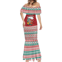 Shaka Sign Skull Mele Kalikimaka Personalized Mermaid Dress Hawaiian Quilt Pattern LT9 - Polynesian Pride