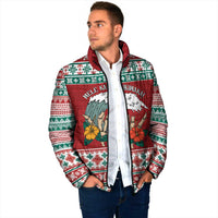 Shaka Sign Skull Mele Kalikimaka Personalized Padded Jacket Hawaiian Quilt Pattern LT9 - Polynesian Pride