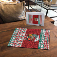Shaka Sign Skull Mele Kalikimaka Personalized Puzzle Hawaiian Quilt Pattern LT9 - Polynesian Pride