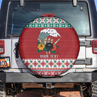 Shaka Sign Skull Mele Kalikimaka Personalized Spare Tire Cover Hawaiian Quilt Pattern LT9 Red - Polynesian Pride