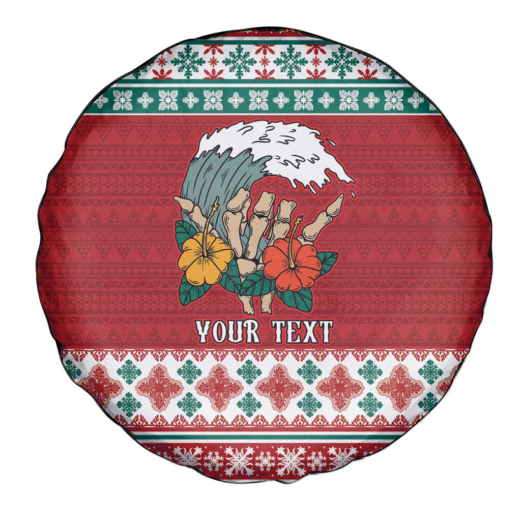 Shaka Sign Skull Mele Kalikimaka Personalized Spare Tire Cover Hawaiian Quilt Pattern LT9 - Polynesian Pride