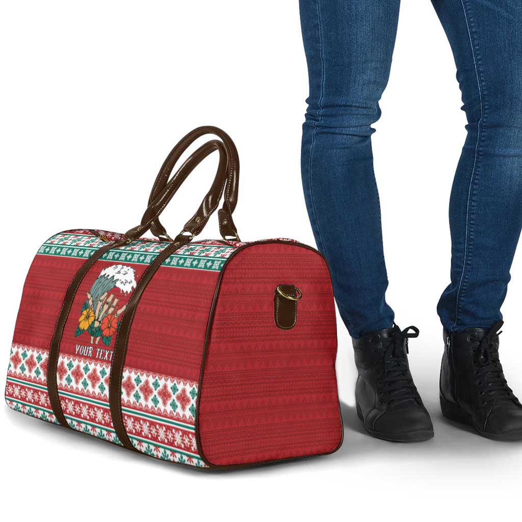 Shaka Sign Skull Mele Kalikimaka Personalized Travel Bag Hawaiian Quilt Pattern LT9 - Polynesian Pride