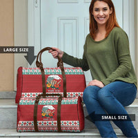 Shaka Sign Skull Mele Kalikimaka Personalized Travel Bag Hawaiian Quilt Pattern LT9 - Polynesian Pride