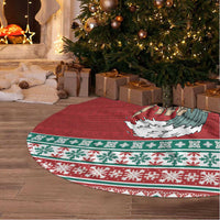 Shaka Sign Skull Mele Kalikimaka Personalized Tree Skirt Hawaiian Quilt Pattern LT9 - Polynesian Pride