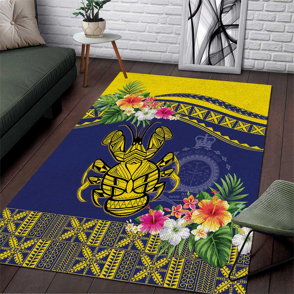 Niue Coconut Crab Area Rug Rock of Polynesia LT9 Gold - Polynesian Pride