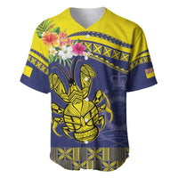 Niue Coconut Crab Baseball Jersey Rock of Polynesia LT9 Gold - Polynesian Pride