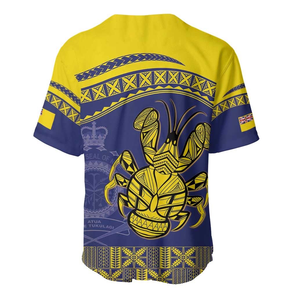 Niue Coconut Crab Baseball Jersey Rock of Polynesia LT9 - Polynesian Pride