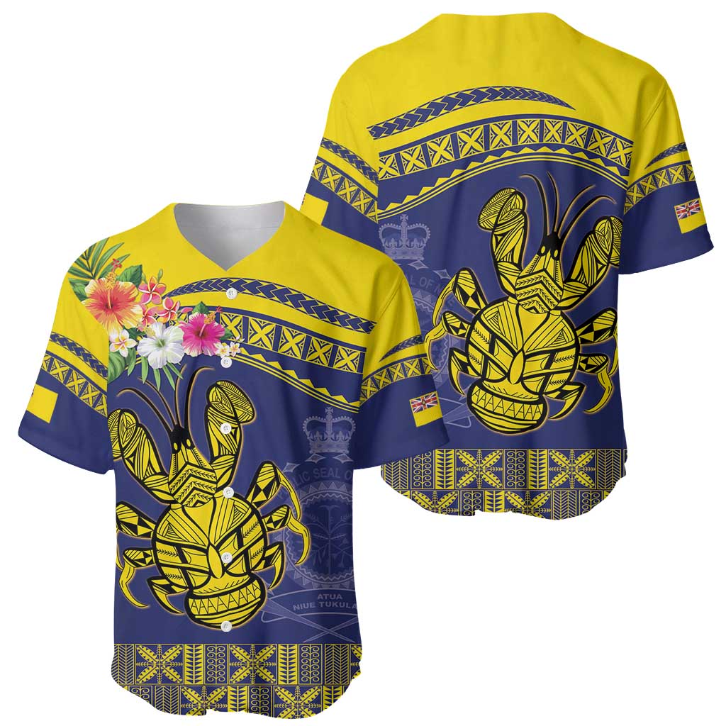 Niue Coconut Crab Baseball Jersey Rock of Polynesia LT9 - Polynesian Pride