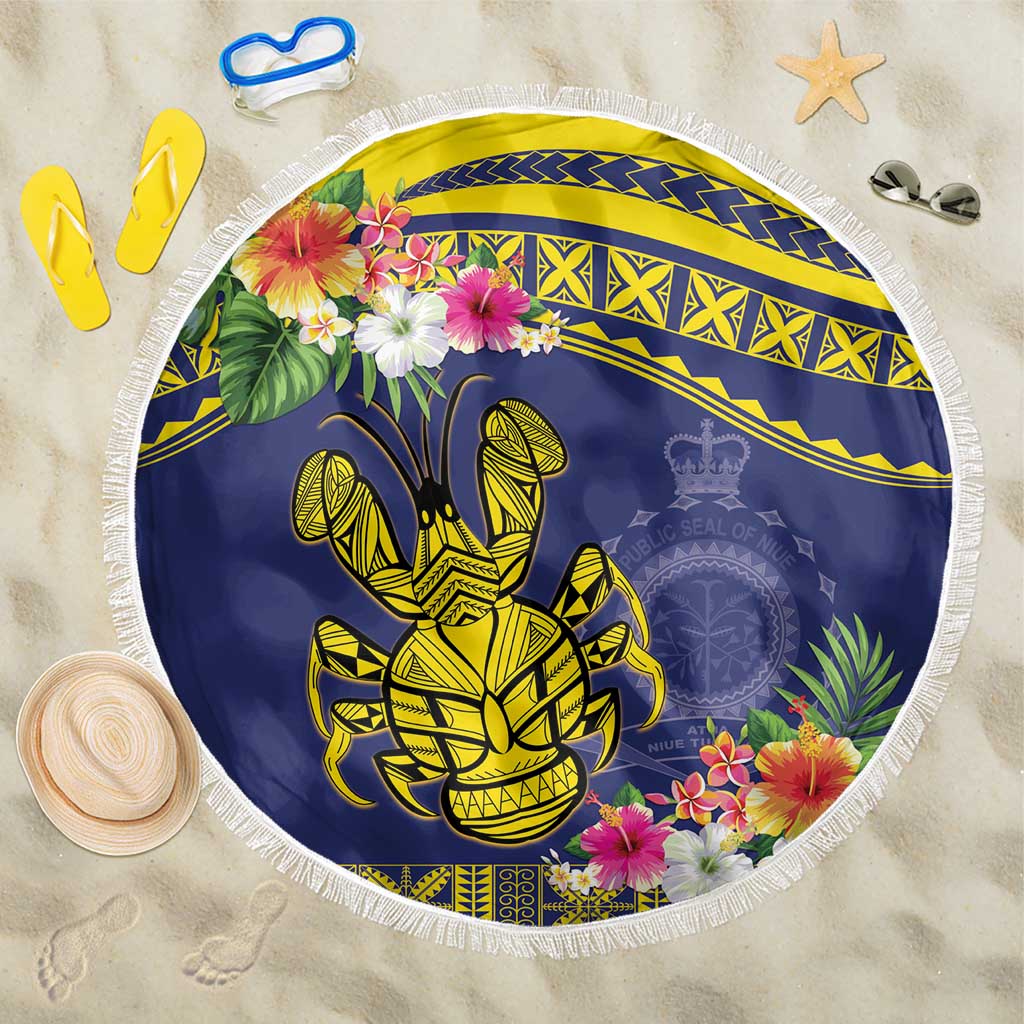 Niue Coconut Crab Beach Blanket Rock of Polynesia LT9 One Size 150cm Gold - Polynesian Pride