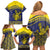 Niue Coconut Crab Family Matching Off Shoulder Short Dress and Hawaiian Shirt Rock of Polynesia