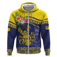 Niue Coconut Crab Hoodie Rock of Polynesia LT9 Zip Hoodie Gold - Polynesian Pride