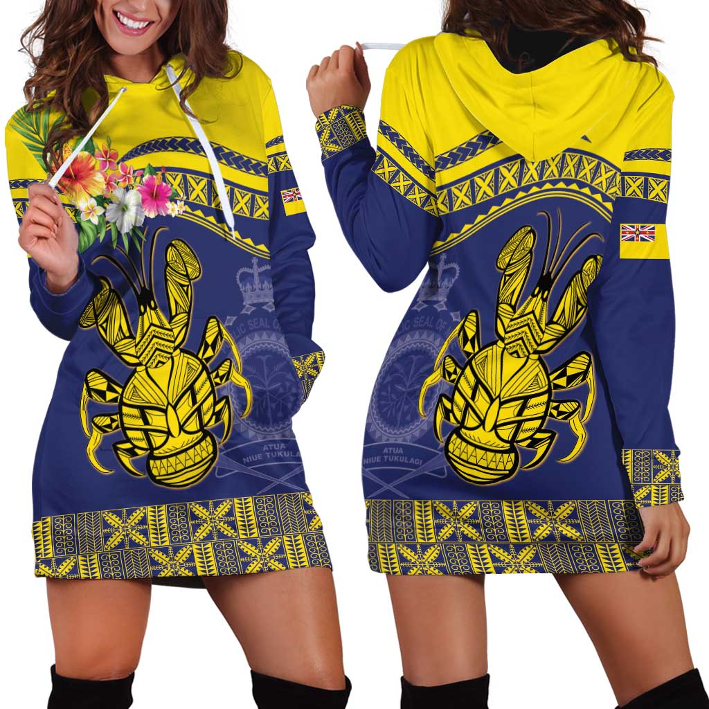 Niue Coconut Crab Hoodie Dress Rock of Polynesia LT9 - Polynesian Pride