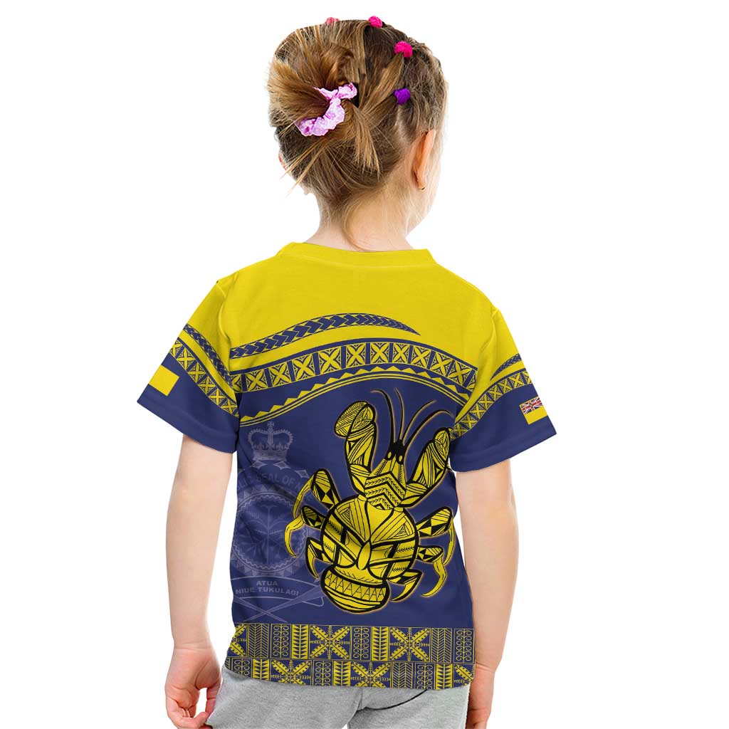 Niue Coconut Crab Kid T Shirt Rock of Polynesia LT9 - Polynesian Pride