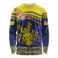 Niue Coconut Crab Long Sleeve Shirt Rock of Polynesia LT9 Unisex Gold - Polynesian Pride
