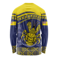 Niue Coconut Crab Long Sleeve Shirt Rock of Polynesia LT9 - Polynesian Pride