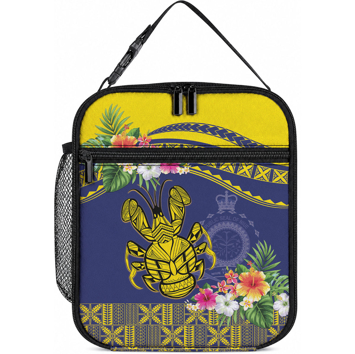 Niue Coconut Crab Lunch Bag Rock of Polynesia LT9 10.2 × 8.3 × 4.3 inch Gold - Polynesian Pride