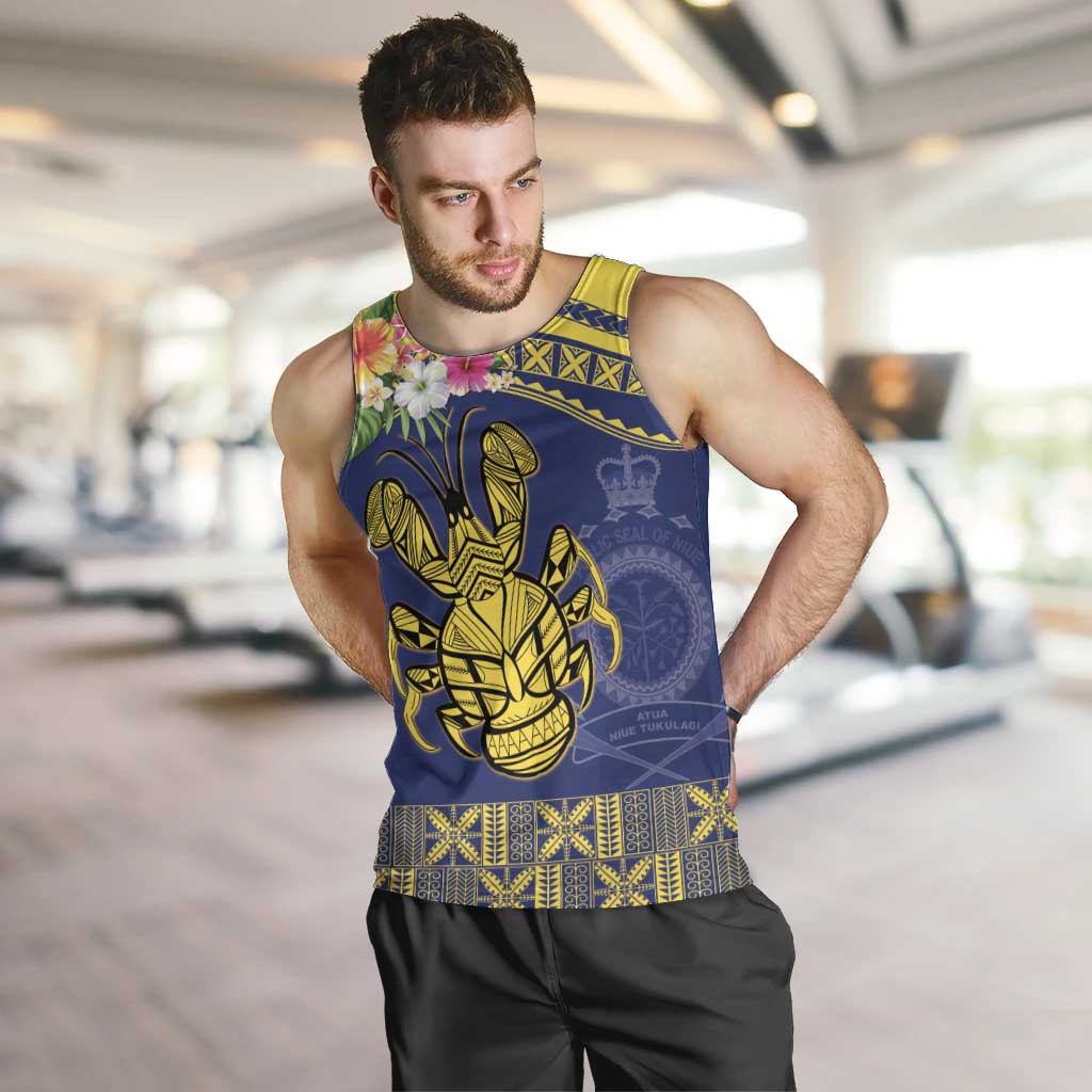 Niue Coconut Crab Men Tank Top Rock of Polynesia LT9 Gold - Polynesian Pride
