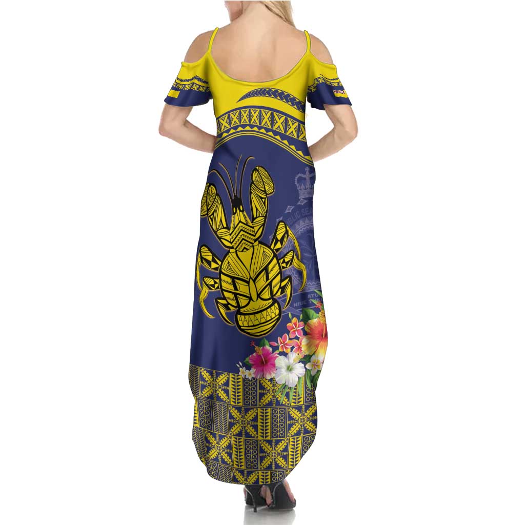 Niue Coconut Crab Summer Maxi Dress Rock of Polynesia LT9 - Polynesian Pride