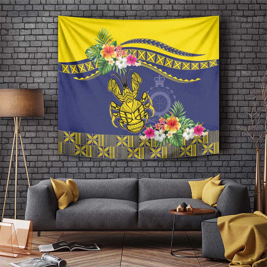 Niue Coconut Crab Tapestry Rock of Polynesia LT9 Gold - Polynesian Pride