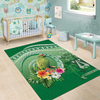 Norfolk Parakeet Tropical Area Rug Norfolk Island Tribal Pattern LT9 - Polynesian Pride