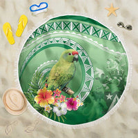 Norfolk Parakeet Tropical Beach Blanket Norfolk Island Tribal Pattern LT9 One Size 150cm Green - Polynesian Pride