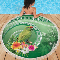 Norfolk Parakeet Tropical Beach Blanket Norfolk Island Tribal Pattern LT9 - Polynesian Pride