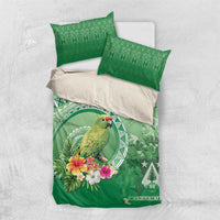 Norfolk Parakeet Tropical Bedding Set Norfolk Island Tribal Pattern LT9 US Twin 172cm x 218cm Green - Polynesian Pride