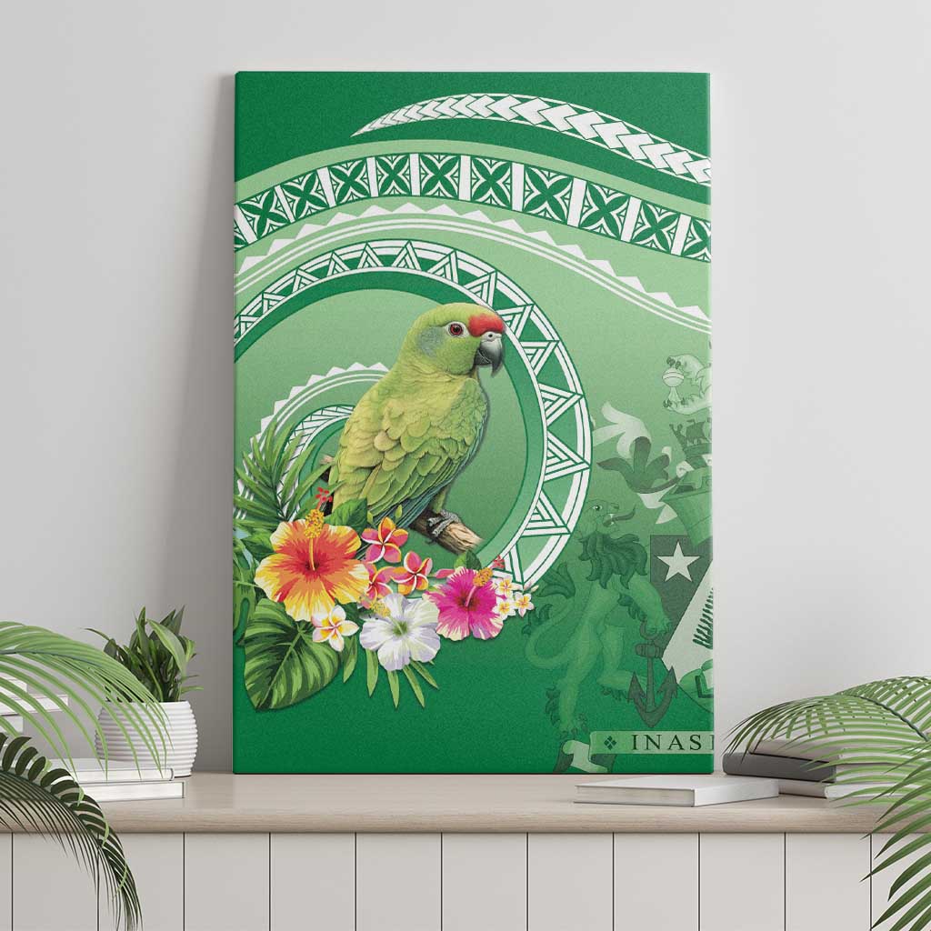 Norfolk Parakeet Tropical Canvas Wall Art Norfolk Island Tribal Pattern LT9 - Polynesian Pride