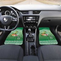 Norfolk Parakeet Tropical Car Mats Norfolk Island Tribal Pattern LT9 Set 2pcs - Front Green - Polynesian Pride