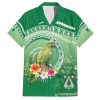 Norfolk Parakeet Tropical Hawaiian Shirt Norfolk Island Tribal Pattern LT9 Green - Polynesian Pride