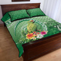 Norfolk Parakeet Tropical Quilt Bed Set Norfolk Island Tribal Pattern LT9 - Polynesian Pride