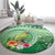 Norfolk Parakeet Tropical Round Carpet Norfolk Island Tribal Pattern