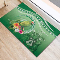 Norfolk Parakeet Tropical Rubber Doormat Norfolk Island Tribal Pattern LT9 - Polynesian Pride