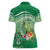 Norfolk Parakeet Tropical Women Polo Shirt Norfolk Island Tribal Pattern