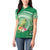 Norfolk Parakeet Tropical Women Polo Shirt Norfolk Island Tribal Pattern