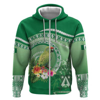 Norfolk Parakeet Tropical Zip Hoodie Norfolk Island Tribal Pattern LT9 Zip Hoodie Green - Polynesian Pride